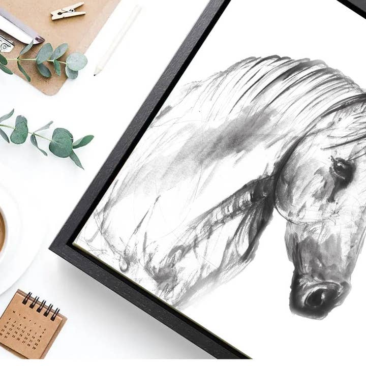 Limited Edition Square Canvas Print Emma the Horse for wholesale by Wendy Laverick
