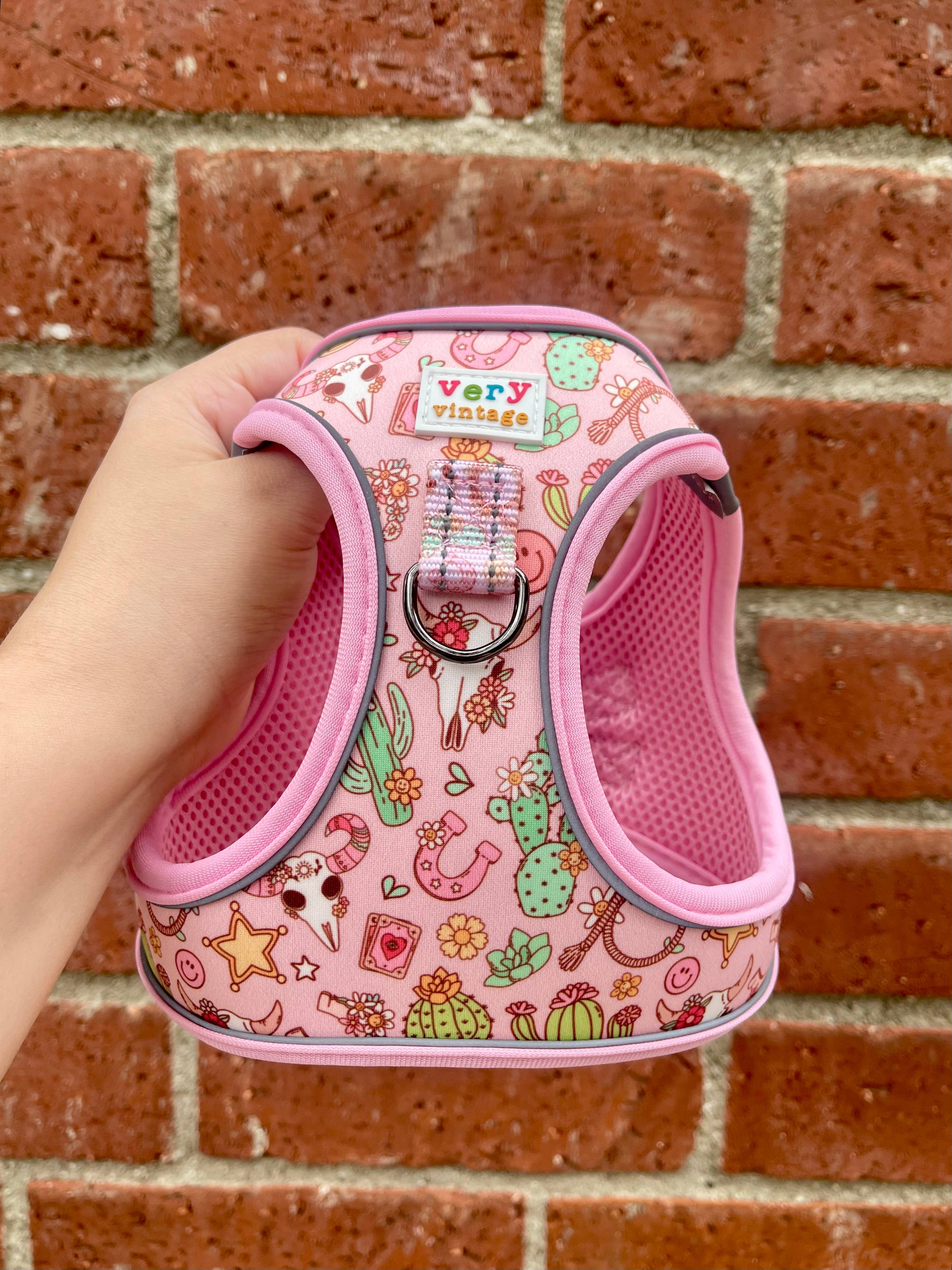 Very Vintage Designs - Wholesale Pet Harness - Dog - Western Cactus Dog Harness – No Pull Vest for Small Dogs5