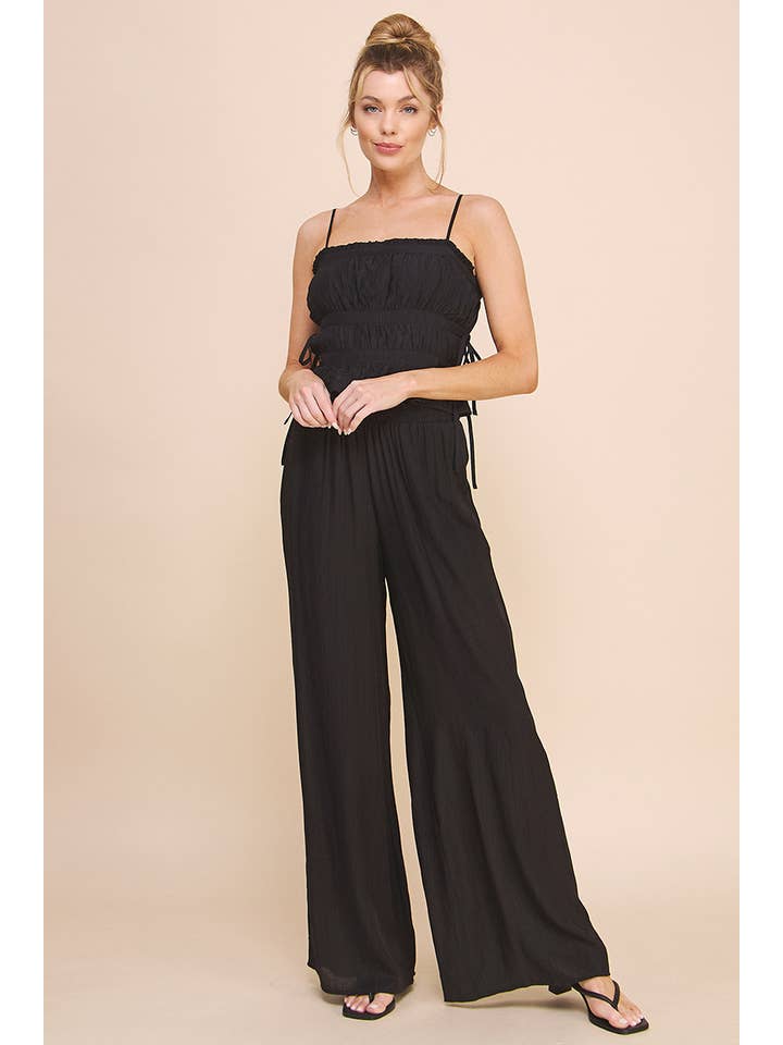 Allie Rose - Wholesale Pants - Women's - Bamboo Texture Flowy Pants