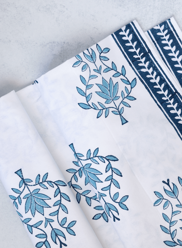 Mended - Wholesale Tablecloth - Table Throw - Lotus (Large), Uniform Blue & Navy2