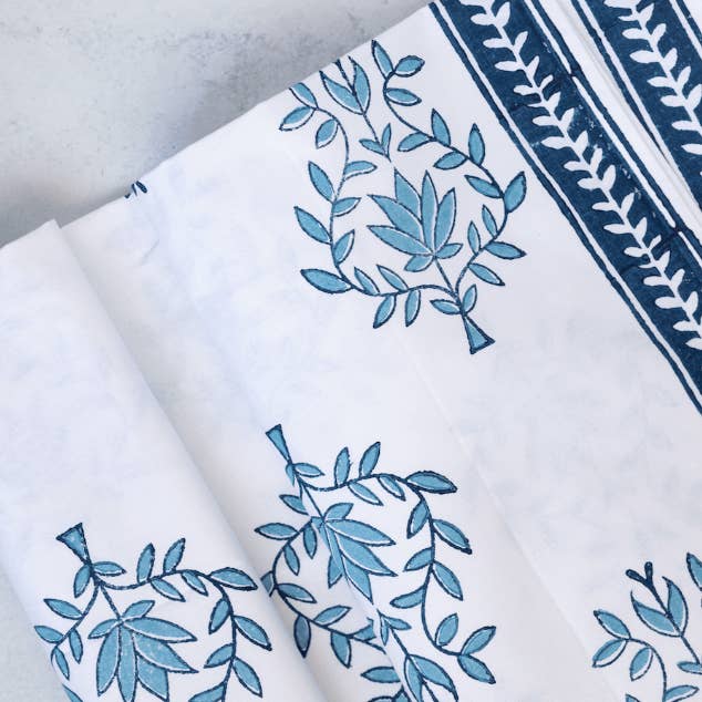 Mended - Wholesale Tablecloth - Table Throw - Lotus (Large), Uniform Blue & Navy2