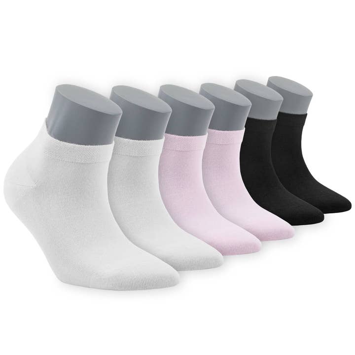 Women’s Bamboo Ankle Socks 6-Pack - 581 for wholesale by Bambooven