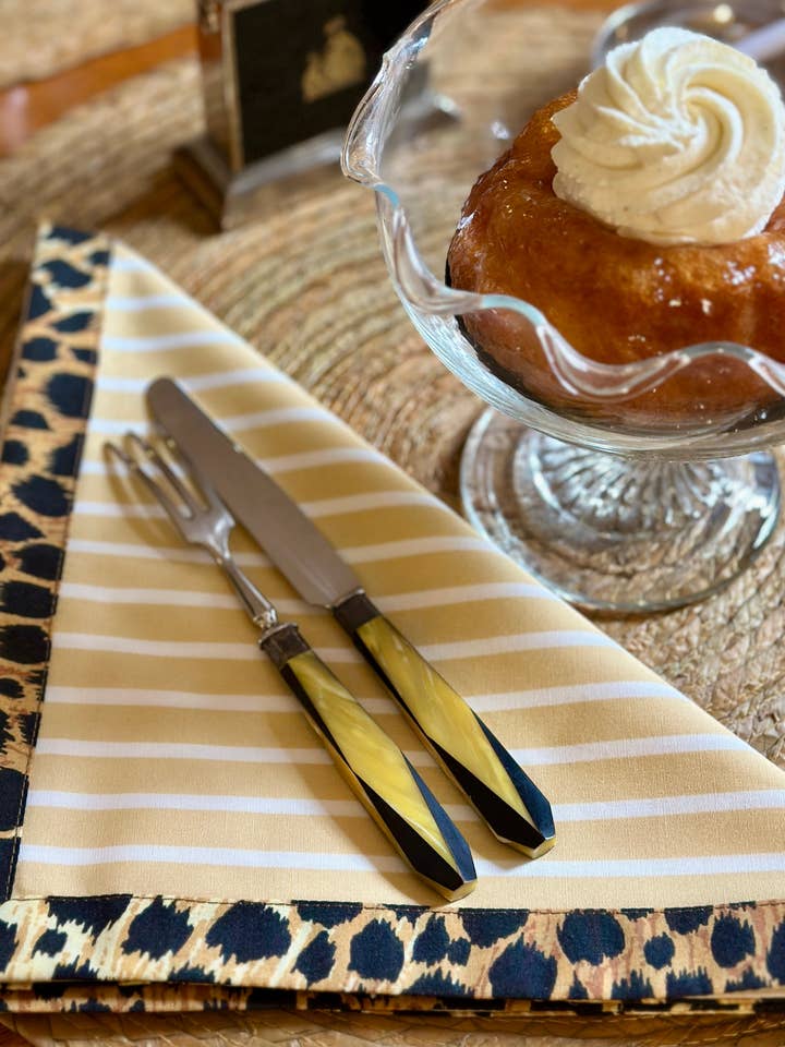 The SIMON towel fresh butter stripes (X2) for wholesale by BETTINA JANE