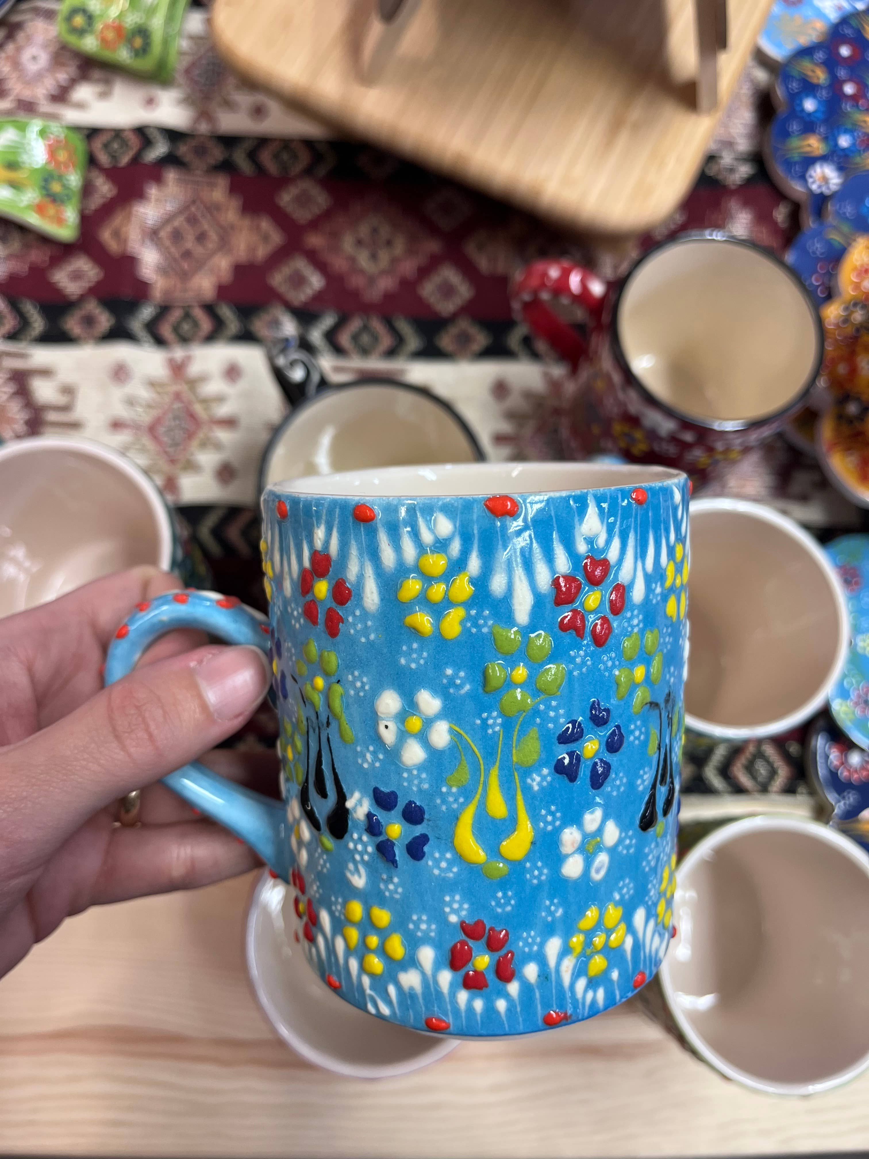 Mediterranean Collection – Engroshandel Kaffekrus – Håndlavede keramiske tyrkiske krus2