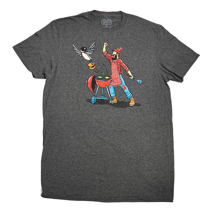 Grab n' Go T-Shirt Heather Charcoal for wholesale by Adam Turman Artwork Co