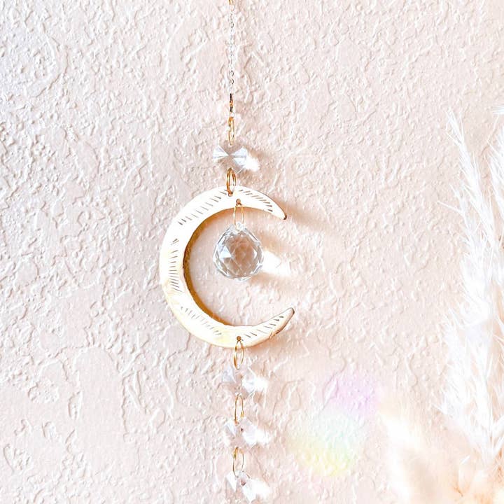 The 12th Moon - Wholesale Suncatcher - MOON Suncatcher - Rainbow Maker - Wall Decor - Rainbow Prism
