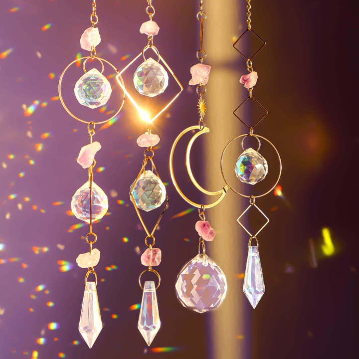 Amethyst Crystal Suncatcher – Boho Witchy Decor for wholesale by LilAryenne | Jewelry & Suncatchers (Import Fees Covered)