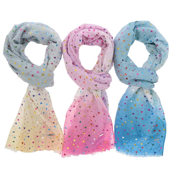 Joe Davies - Wholesale Scarf - Women's - Multi Metallic Colour Block Scarf