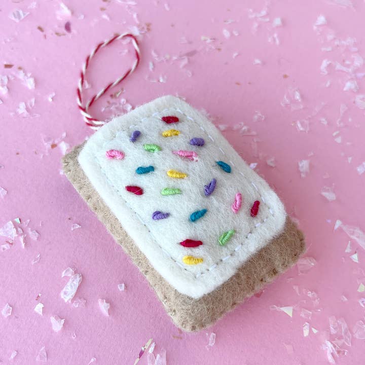 Pop Tart Felt Wool Christmas Ornament for wholesale by Ornaments 4 Orphans