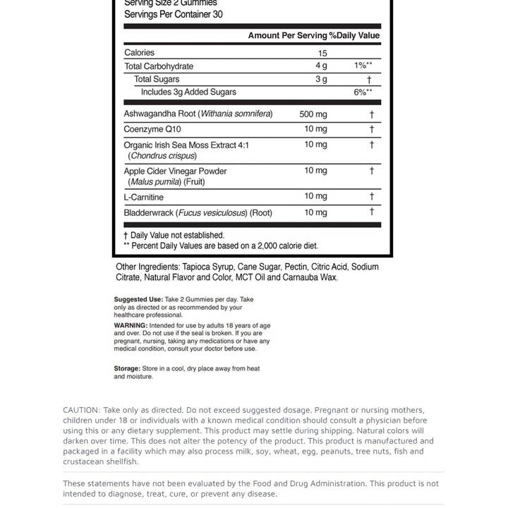 TRYWELL - Wholesale Oral Supplement/Vitamin - Ashwagandha and Sea Moss