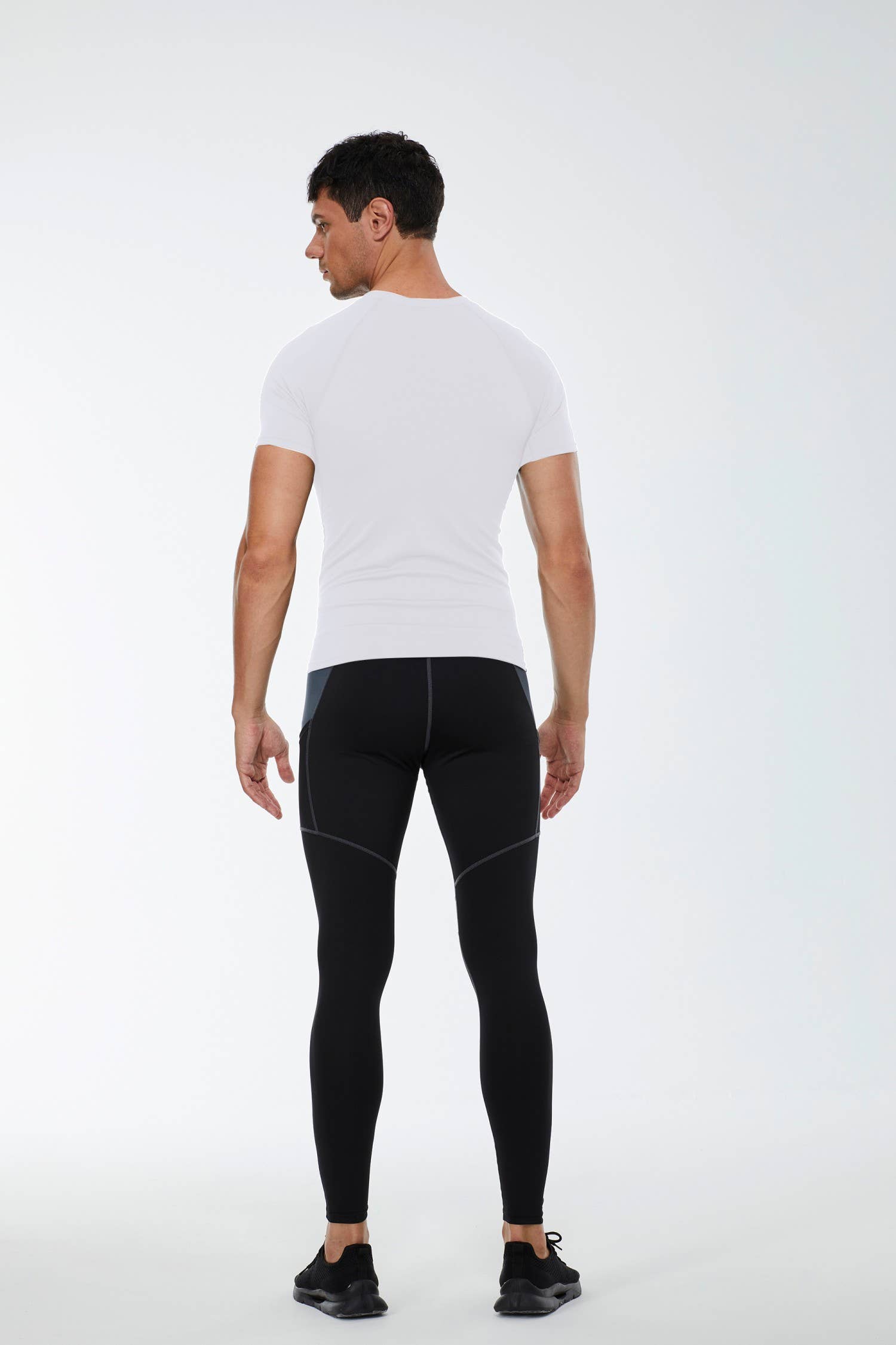 Active by Anna-Kaci - Vente Haut de sport – homme - T-shirt à manches courtes de compression en tissu stretch chiné17