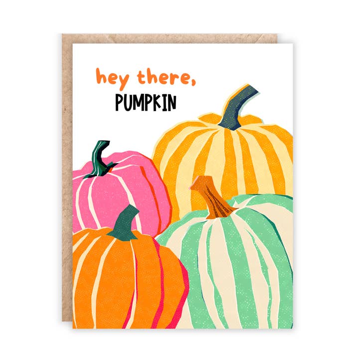 Hey There, Pumpkin Greeting Card for wholesale by Jolly Rae
