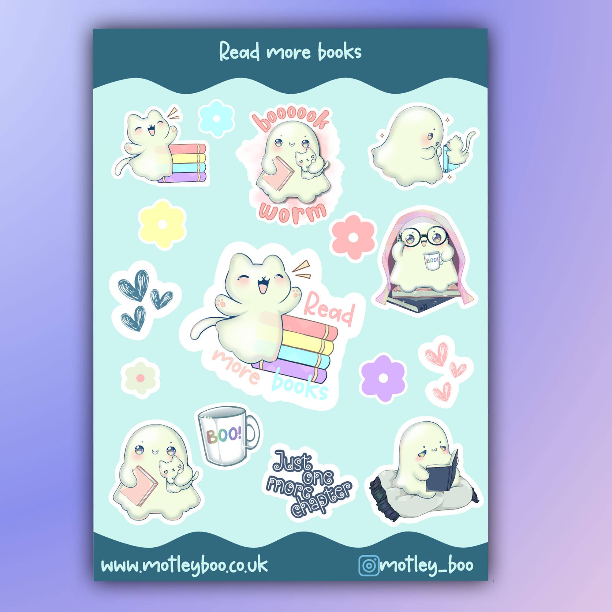 Motleyboo - Wholesale Sticker - read more books sticker sheet2