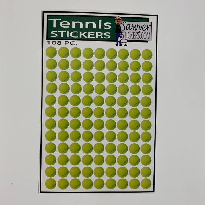 Tennis Ball Stickers for wholesale by The Polka Dot Box