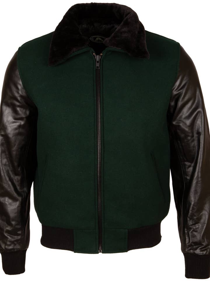 Chaqueta bomber de piel Y3EZ para hombre - Target 2 para venta al por mayor de Aviatrix