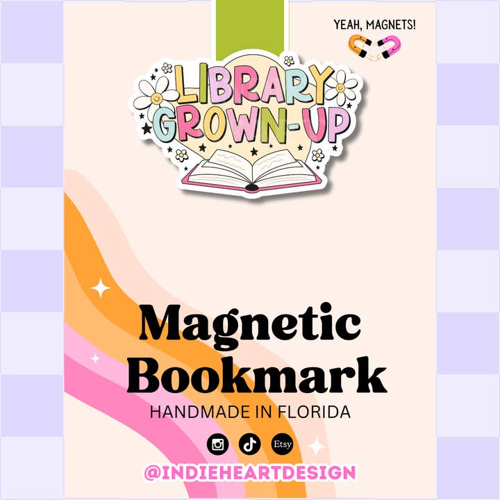 Library Grown Up | Magnetic Bookmark for wholesale by Indie Heart Studio
