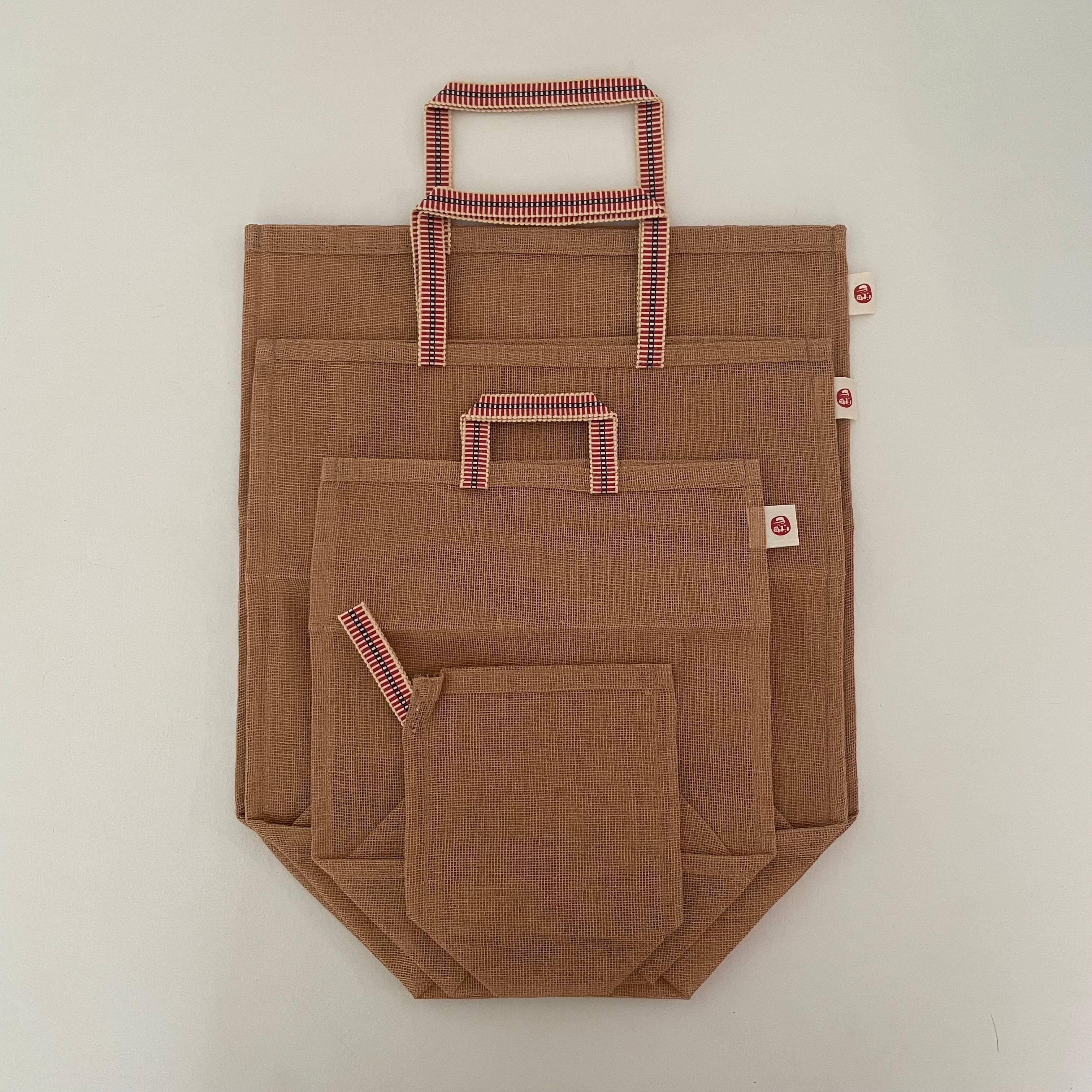 fort & field - Wholesale Grocery/Shopping Bag - 100% cotton gauze net eco produce bags with handle - medium5