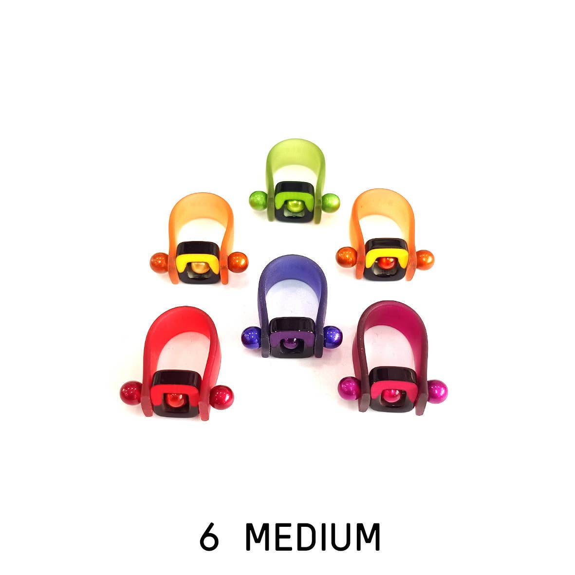 ALEX+SVET - Vente Anneau/bague à empiler - LUXOR | lot de 6 bagues en résine | PRIX BAS1