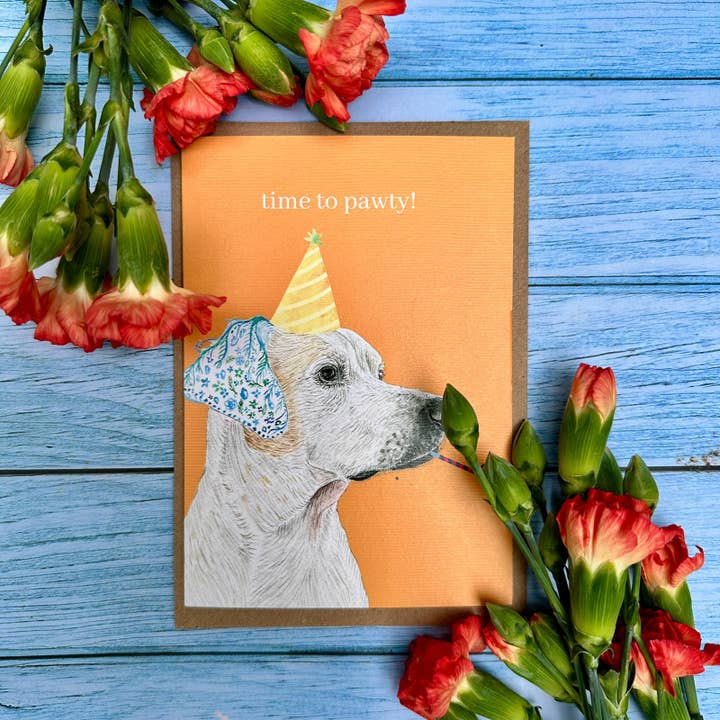 Compleanno del Cane | Festa Divertente Carta Ecologica Carina e Colorata per la vendita all'ingrosso da parte di Jen Winnett Eco Artist