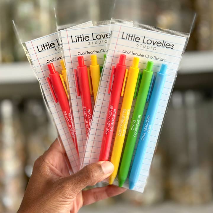 Cool Teachers Club Pen Set | Funny Teacher Gift for wholesale by Little Lovelies Studio