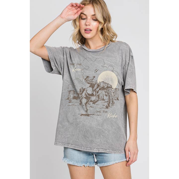 ONE FOR LOVE MINERAL GRAPHIC TEE for wholesale by HRTandLUV