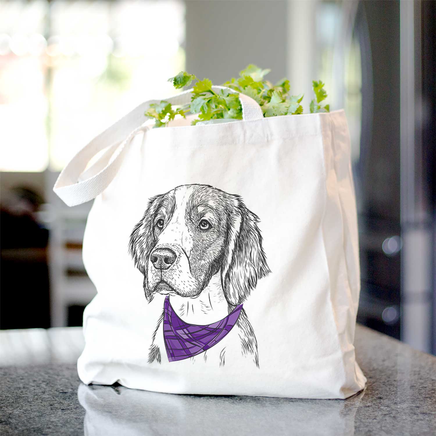 Beige Roxy the Welsh Springer Spaniel - Tote Bag for wholesale on Faire8