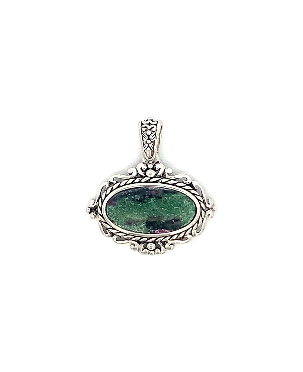 Culture Spot - Wholesale Pendant/Charm Necklace - Sterling Silver Ruby Zoisite Pendant1