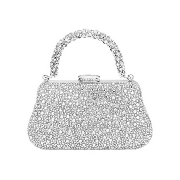 Pearl and Rox - Wholesale Clutch Bag - Women's - Bling Top Handle Crossbody Evening Bag