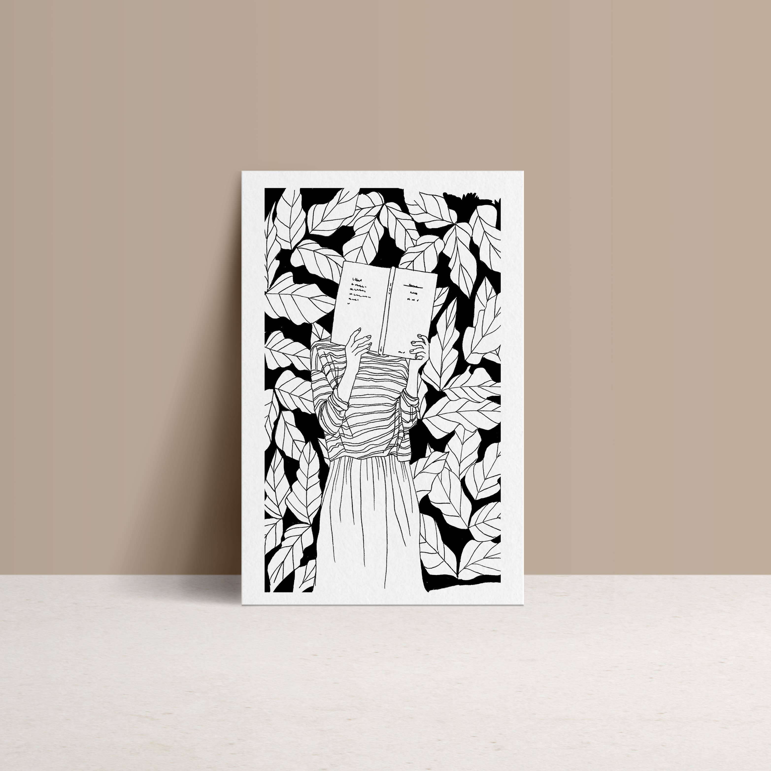 monocotylédone - Wholesale Everyday Greeting Card - The Literary Adventure - Double Card and Kraft Envelope2