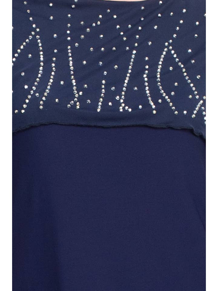 Immediate Apparel - Wholesale Top & Pant Set (NOT Loungewear) - Women's - Marina Boat Neck Embellished Capelet Sleeve Solid Top and Elastic Mid Waist Wide Leg wo Piece Pant Set11