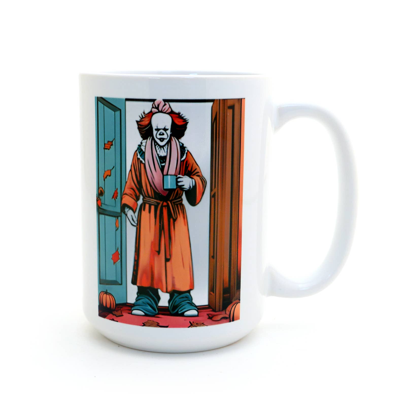 Lenny Mud - Wholesale Coffee Mug - It - Mornings are Murder Mug, Halloween movie Mug