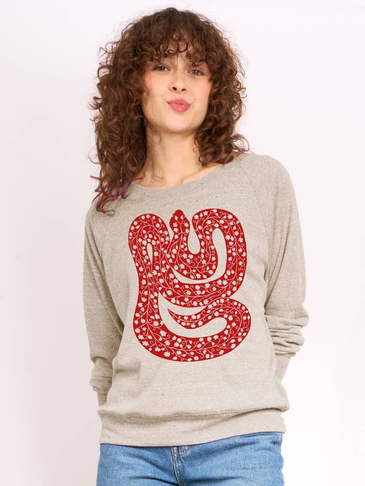 Snake Women's Tri Blend Pullover for wholesale by Go To Devil