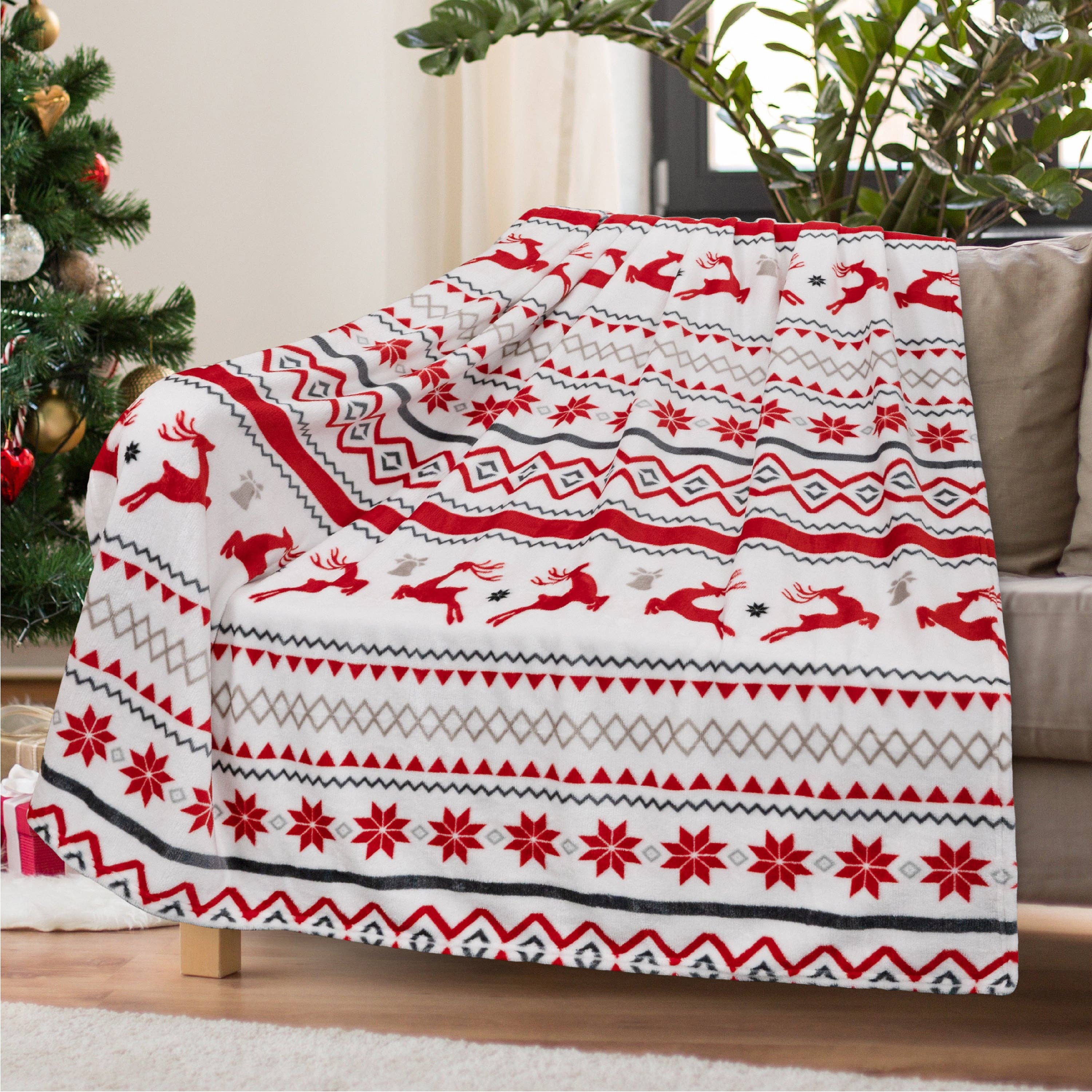 Pavilia – wholesale Prydnadsfilt – Pavilia julfleecefilt med säsongsmotiv68