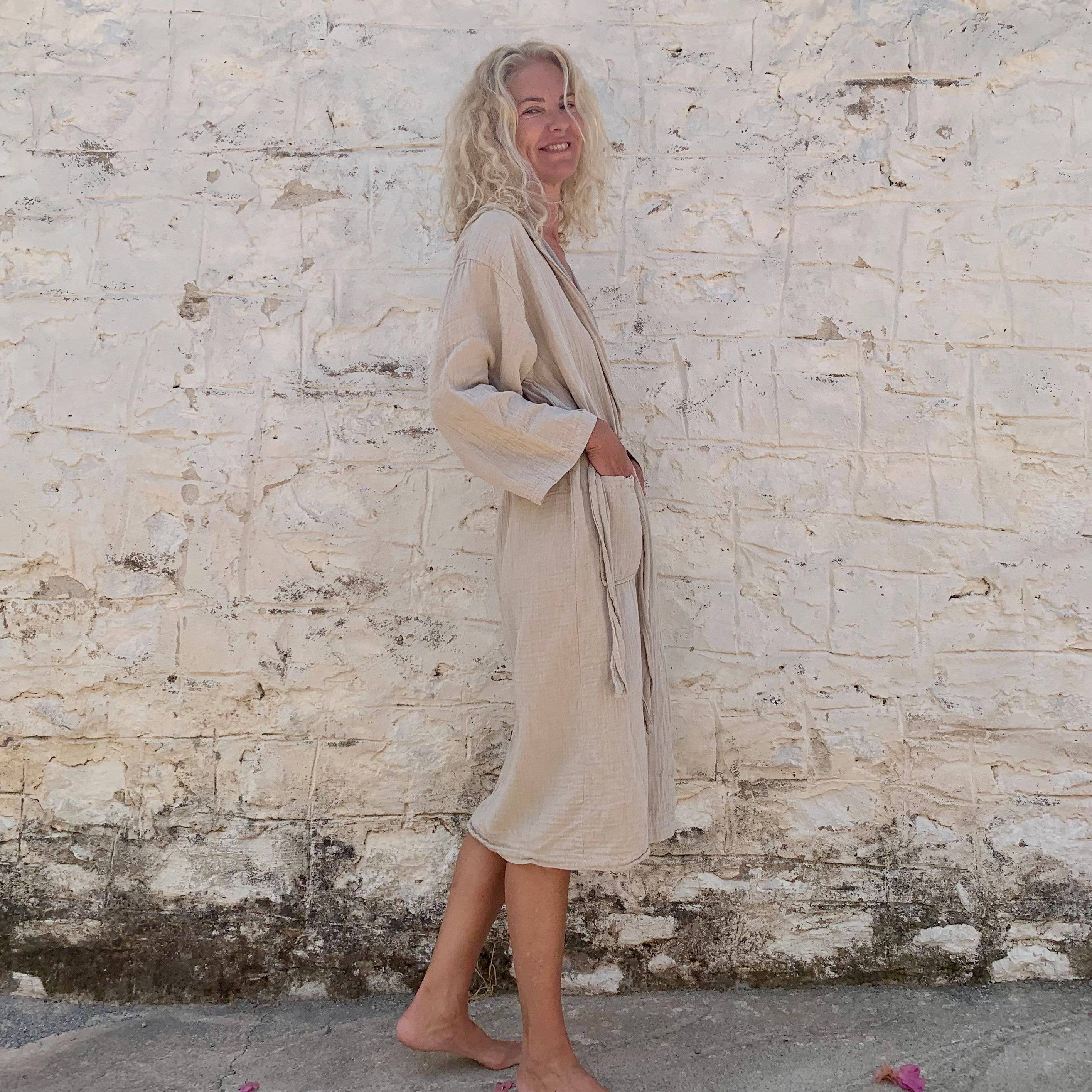 loom.ist – Robe - Mulher por atacado – Robe com Capuz de Musselina11