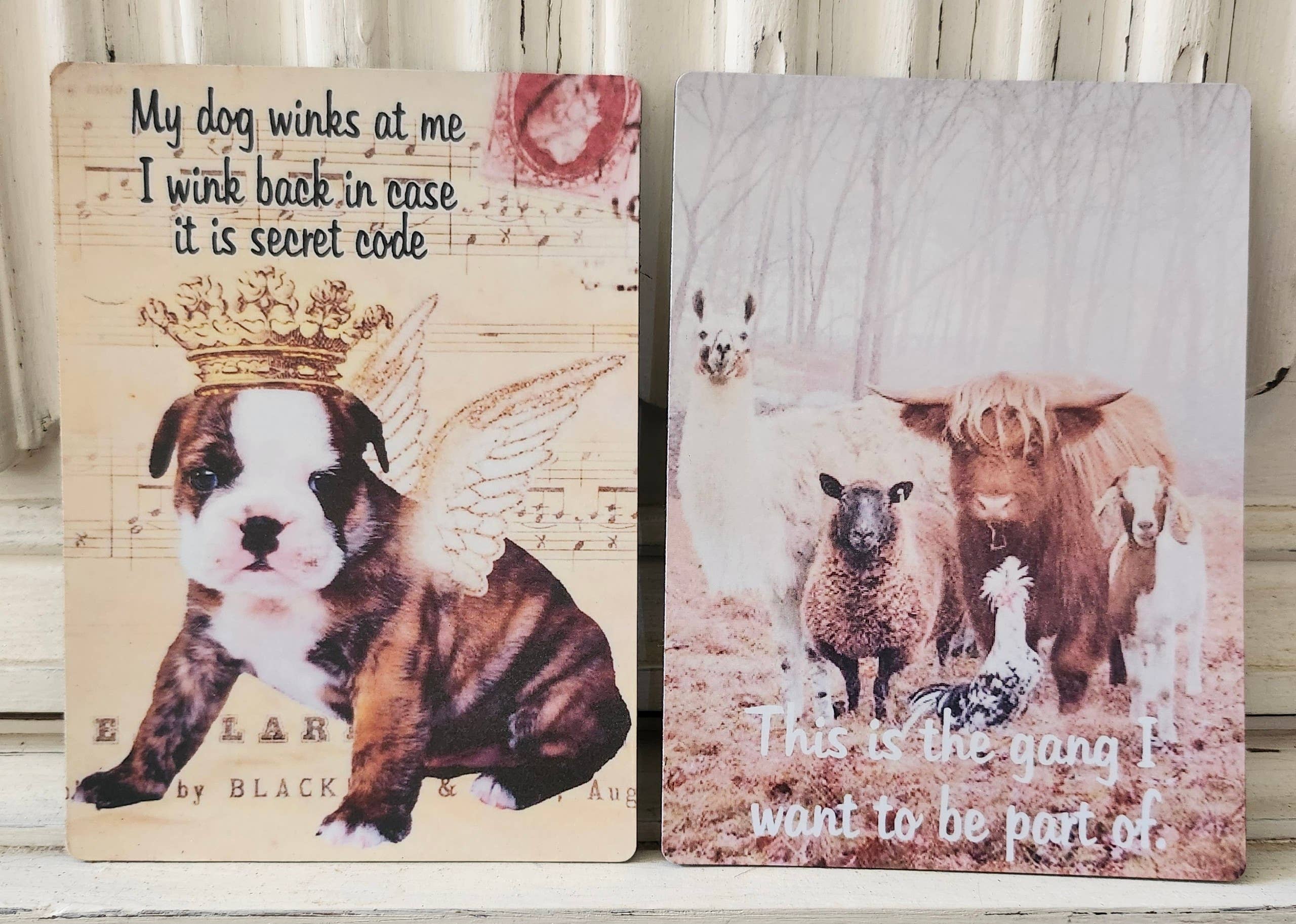 Little Heart Designs - Vente Aimants - Magnet Mon chien me fait un clin d'œil, je fais un clin d'œil en retour1