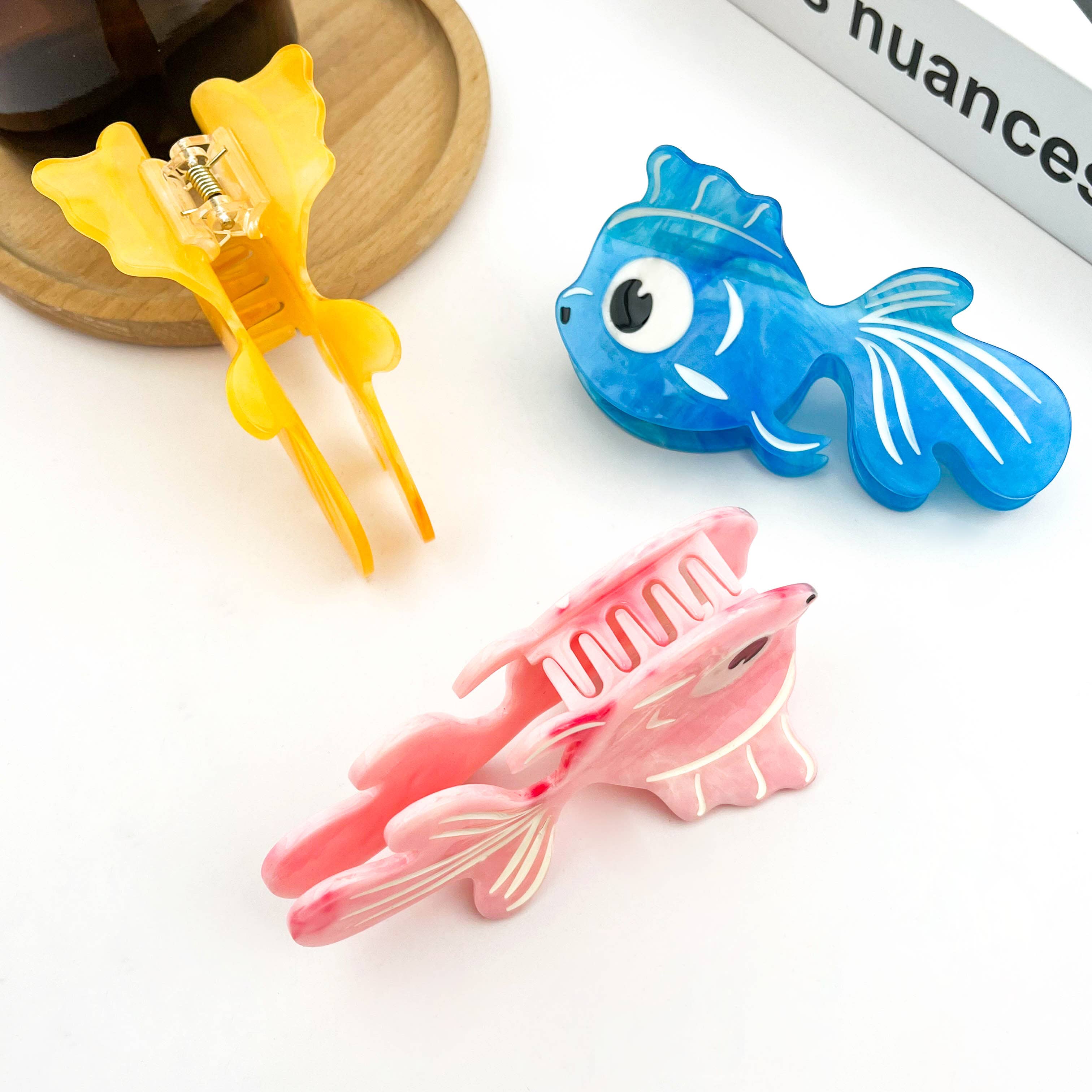 TheDivaSoap - Wholesale Hair Clip - Women's - Big-Eyed Goldfish Hair Clip, Cute Acetate Animal Hair Clip4