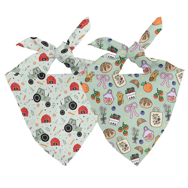 Bauernmarkt Hundebandana für den Großhandel von Dog Bandana Co.