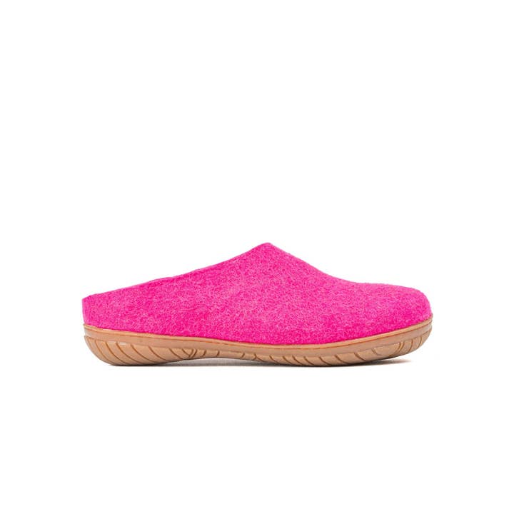 Chinelos de salto aberto ao ar livre com sola de borracha - Fuchsia por atacado de Woollyes Inc