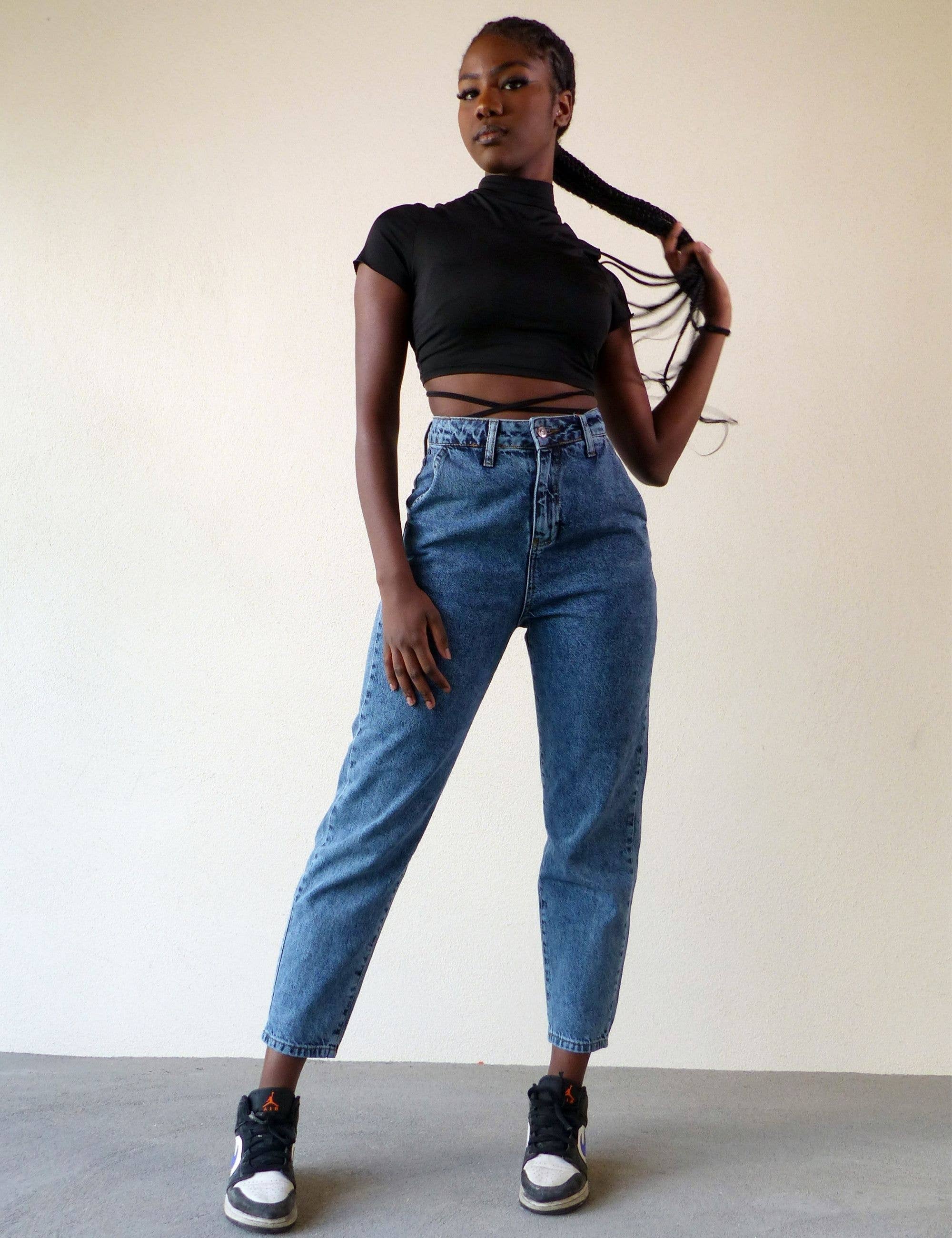 SPONTANÉ - Wholesale Jeans - Women's - Women's mom jeans - High waist - 80s style revisited1