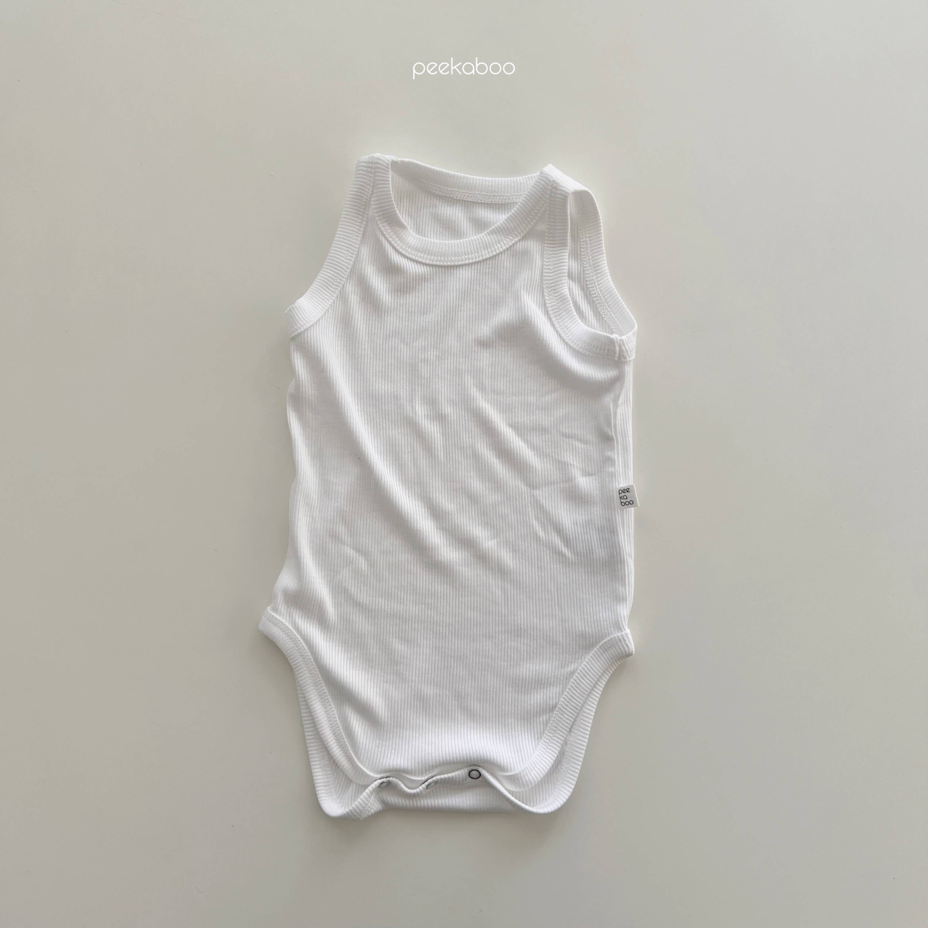 peekaboo - Vente Body (sans pieds) – bébé - Body bébé en coton côtelé sans manches | Body débardeur bébé4