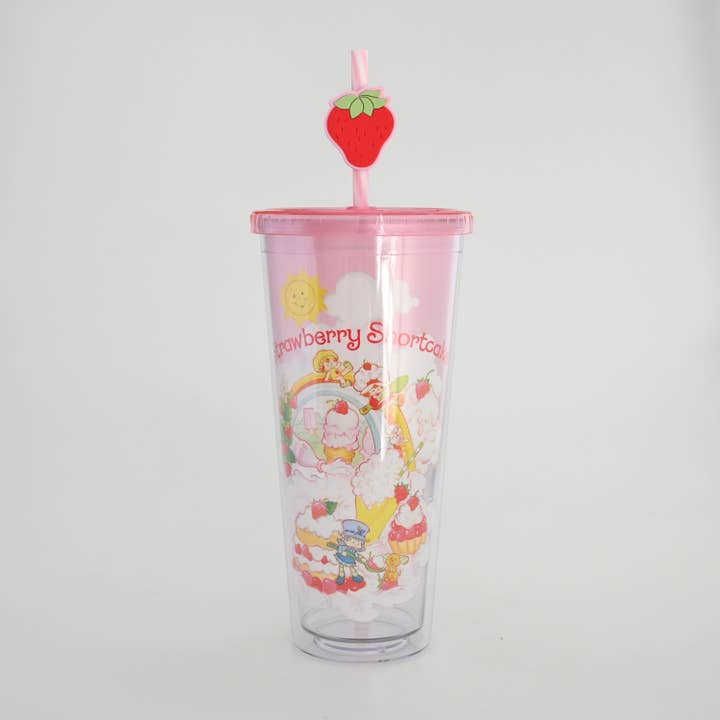 Silver Buffalo - Wholesale Drinking Glass/Cup - Strawberry Shortcake Sweet Dreams 24oz Cold Cup w/ Lid