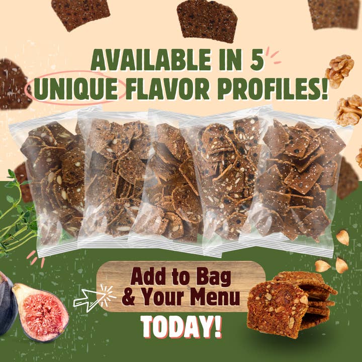 Better with Buckwheat | Maine Crisps - Wholesale Crackers - Foodservice Savory Fig & Thyme Crisps | Crackers | Artisanal4
