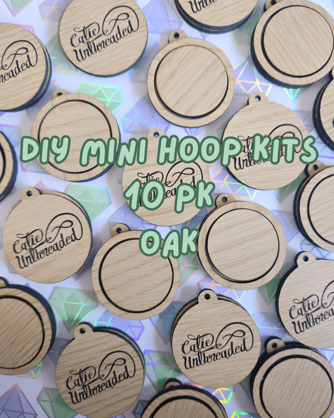 Catie Unthreaded - Wholesale DIY Craft Kit - DIY Mini Hoop Kits in Oak1