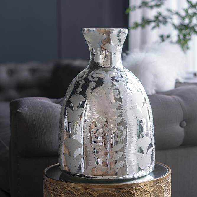 D12x18" Antique Silver Glass Flower Vase Round & Wide and other Purchase Wholesale silver vases. Free Returns & Net 60 Terms on Faire trending on Faire.