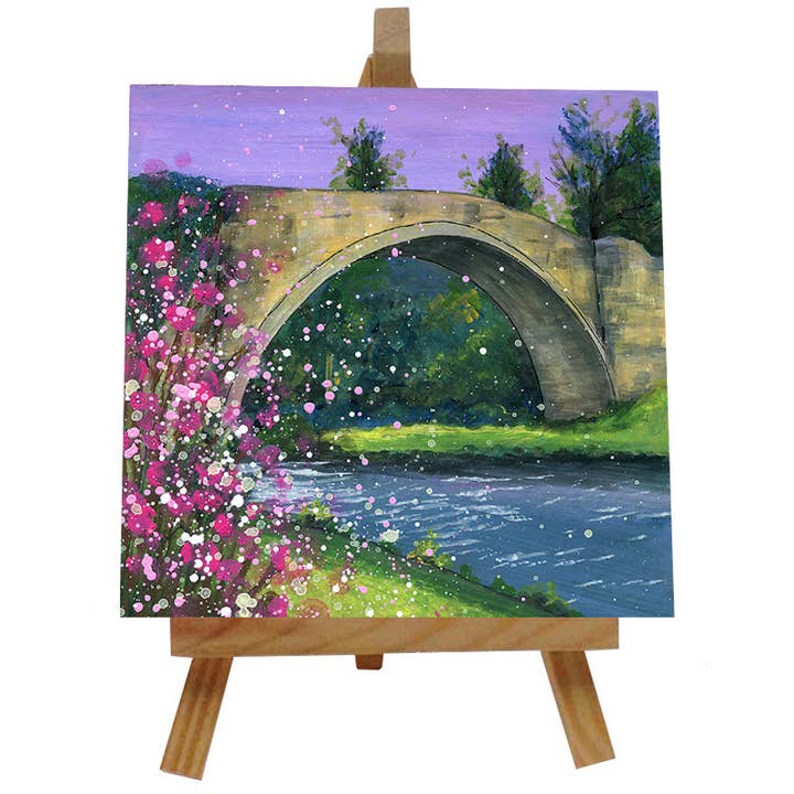 Brig O'Doon Tile with Easel for wholesale by Emily Ward Art