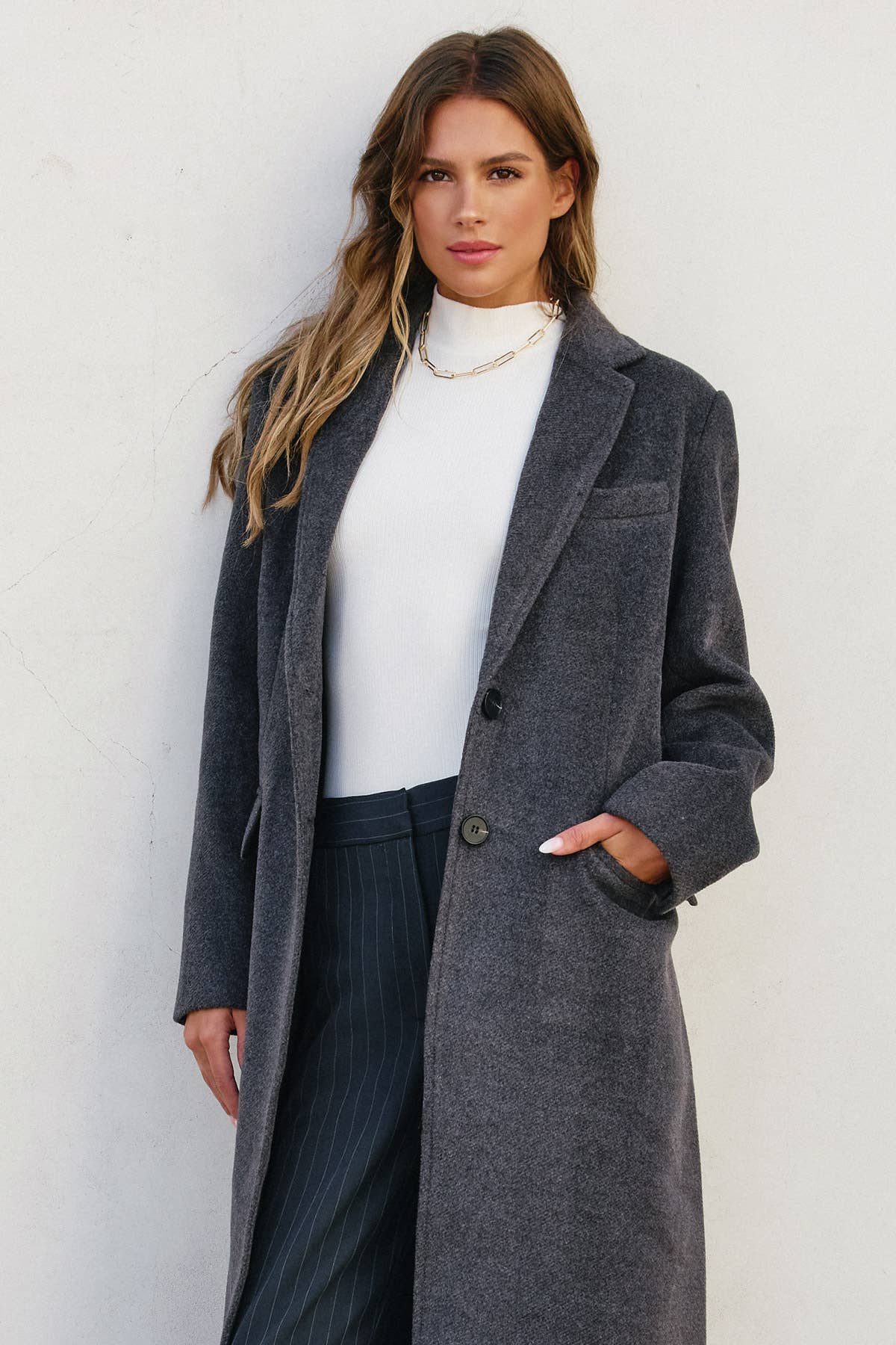 Dress Forum - Vente Manteau – femme - Manteau long en laine doux17