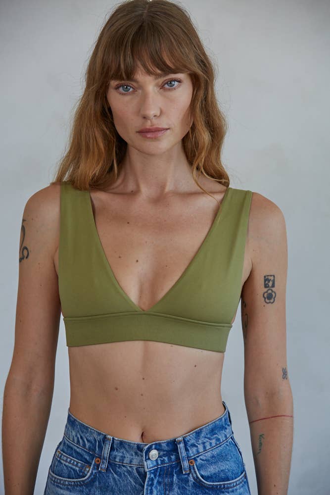 By Together - Vente Brassière – femme - Débardeur brassière sans couture en maille à col en V profond - Dealbreaker By Together17