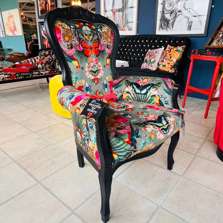 Febland - Wholesale Chair - Michael Crested Chair - Myrtle & Mary Paradise Lost Sage1