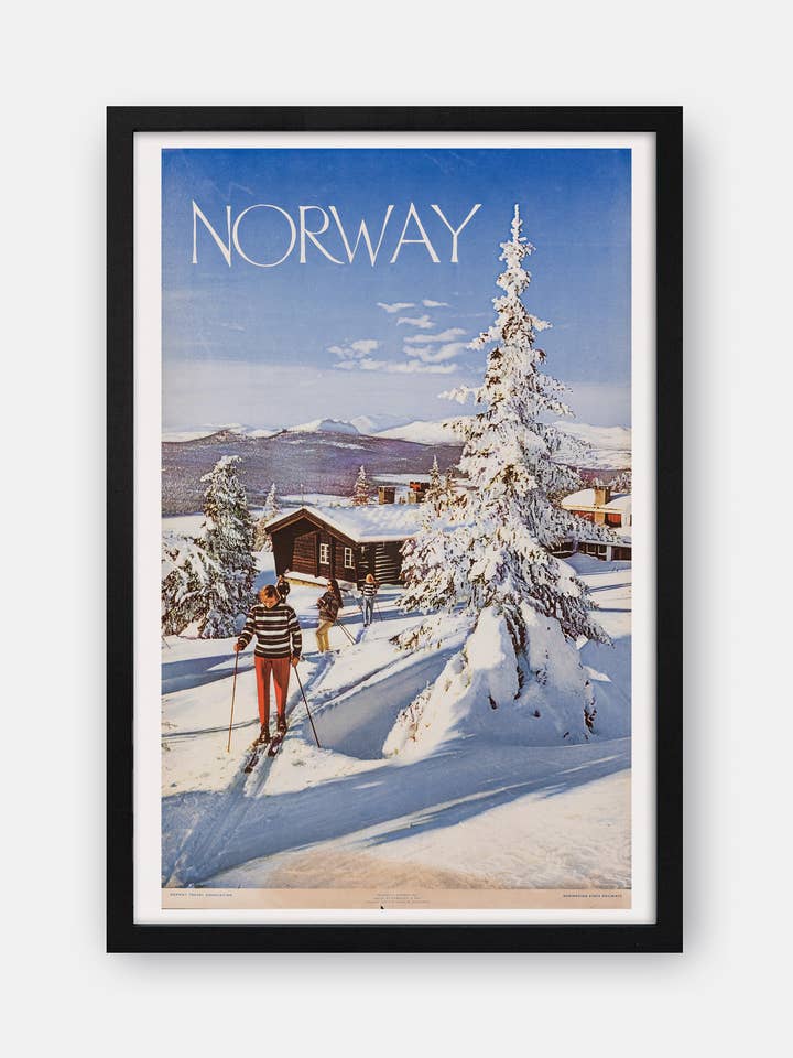 Norway – Vintage Travel Poster Print for wholesale by The Curious Desk