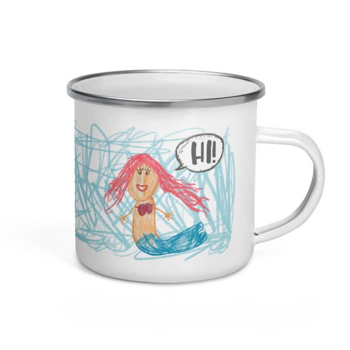 Tasse émaillée Sirènes pour la vente par Akimiro Studio